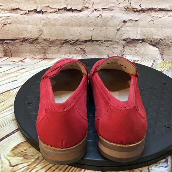 Marc Joseph Kids Leather Gold Star Royal Red Moc Toe Dress Loafers Size 10.5 - Picture 3 of 8